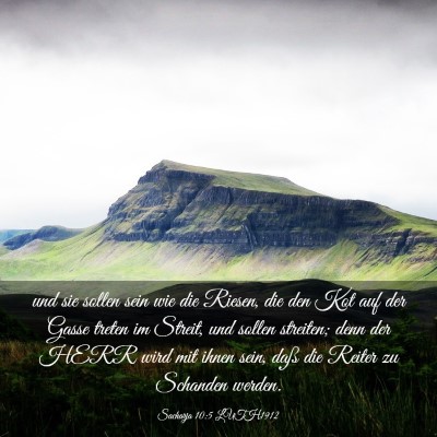 Picture 03 - Sacharja 10:5 LUTH1912 - und sie sollen sein wie die Riesen, die den Kot - Bible Verse Picture