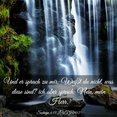 Picture 03 - Sacharja 4:13 LUTH1912 - Und er sprach zu mir: Weißt du nicht, was diese - Bible Verse Picture