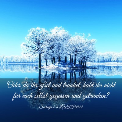 Picture 03 - Sacharja 7:6 LUTH1912 - Oder da ihr aßet und tranket, habt ihr nicht - Bible Verse Picture