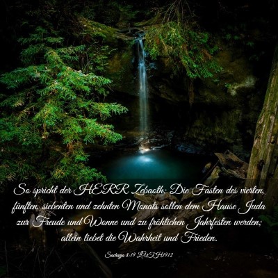 Picture 03 - Sacharja 8:19 LUTH1912 - So spricht der HERR Zebaoth: Die Fasten des - Bible Verse Picture