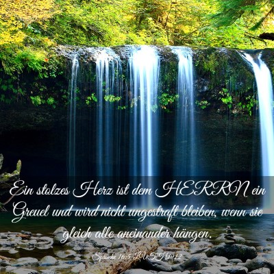 Picture 03 - Sprüche 16:5 LUTH1912 - Ein stolzes Herz ist dem HERRN ein Greuel und - Bible Verse Picture