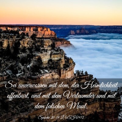 Picture 03 - Sprüche 20:19 LUTH1912 - Sei unverworren mit dem, der Heimlichkeit - Bible Verse Picture