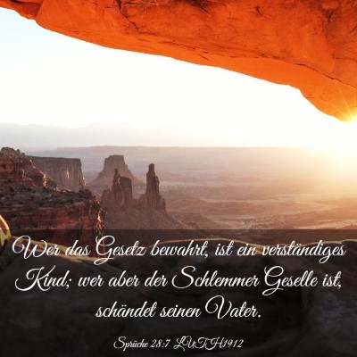 Picture 03 - Sprüche 28:7 LUTH1912 - Wer das Gesetz bewahrt, ist ein verständiges - Bible Verse Picture