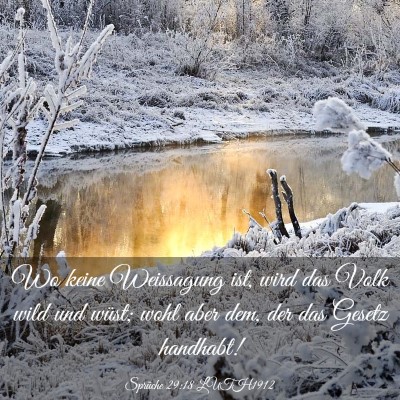 Picture 03 - Sprüche 29:18 LUTH1912 - Wo keine Weissagung ist, wird das Volk wild und - Bible Verse Picture