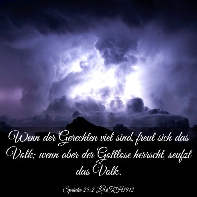 Picture 03 - Sprüche 29:2 LUTH1912 - Wenn der Gerechten viel sind, freut sich das - Bible Verse Picture