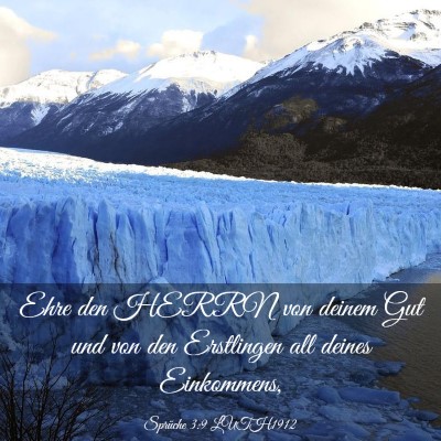 Picture 03 - Sprüche 3:9 LUTH1912 - Ehre den HERRN von deinem Gut und von den - Bible Verse Picture
