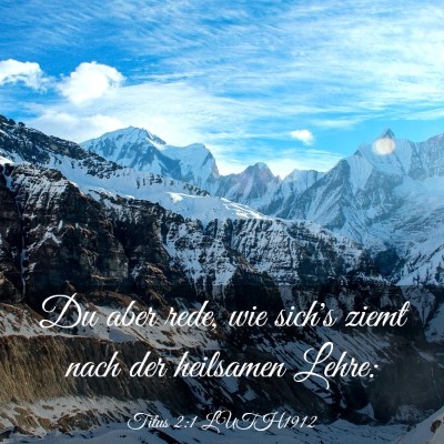 Picture 03 - Titus 2:1 LUTH1912 - Du aber rede, wie sich's ziemt nach der heilsamen - Bible Verse Picture