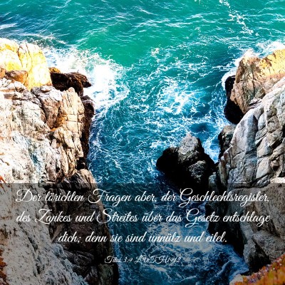 Picture 03 - Titus 3:9 LUTH1912 - Der törichten Fragen aber, der - Bible Verse Picture