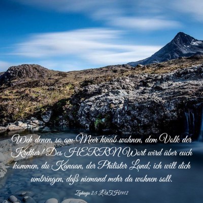 Picture 03 - Zephanja 2:5 LUTH1912 - Weh denen, so am Meer hinab wohnen, dem Volk der - Bible Verse Picture