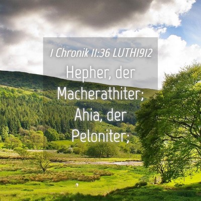 Picture 04 - 1 Chronik 11:36 LUTH1912 - Hepher, der Macherathiter; Ahia, der - Bible Verse Picture