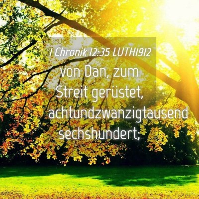 Picture 04 - 1 Chronik 12:35 LUTH1912 - von Dan, zum Streit gerüstet, - Bible Verse Picture