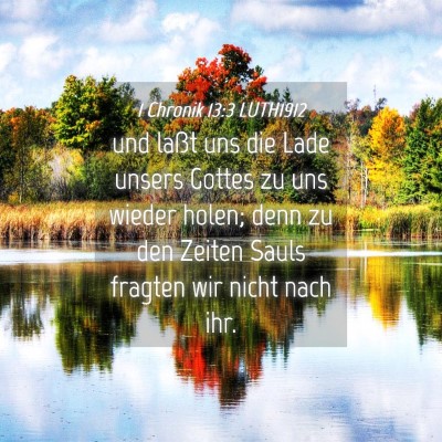 Picture 04 - 1 Chronik 13:3 LUTH1912 - und laßt uns die Lade unsers Gottes zu uns - Bible Verse Picture