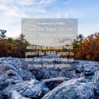 Picture 04 - 1 Chronik 14:10 LUTH1912 - David aber fragte Gott und sprach: Soll ich - Bible Verse Picture