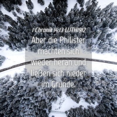 Picture 04 - 1 Chronik 14:13 LUTH1912 - Aber die Philister machten sich wieder heran und - Bible Verse Picture