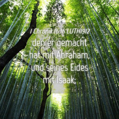 Picture 04 - 1 Chronik 16:16 LUTH1912 - den er gemacht hat mit Abraham, und seines Eides - Bible Verse Picture