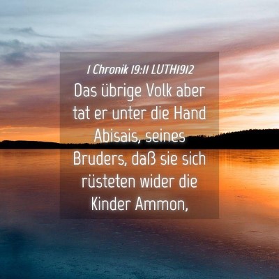 Picture 04 - 1 Chronik 19:11 LUTH1912 - Das übrige Volk aber tat er unter die Hand - Bible Verse Picture
