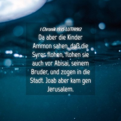 Picture 04 - 1 Chronik 19:15 LUTH1912 - Da aber die Kinder Ammon sahen, daß die Syrer - Bible Verse Picture