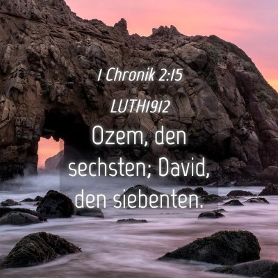 Picture 04 - 1 Chronik 2:15 LUTH1912 - Ozem, den sechsten; David, den - Bible Verse Picture