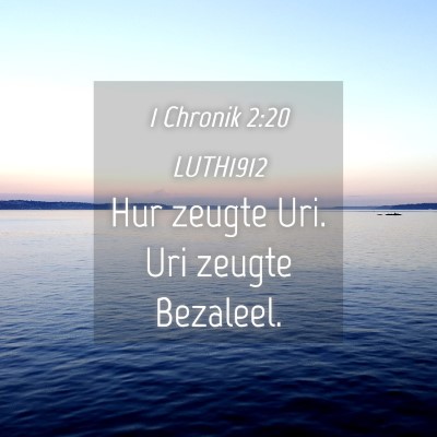 Picture 04 - 1 Chronik 2:20 LUTH1912 - Hur zeugte Uri. Uri zeugte - Bible Verse Picture