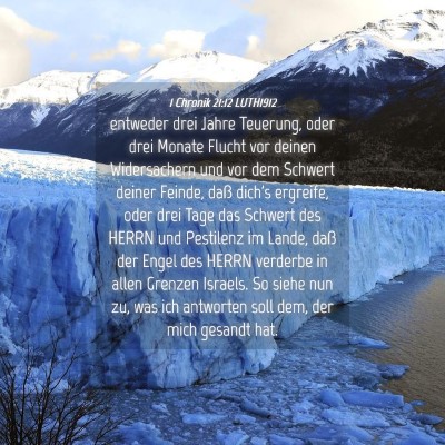Picture 04 - 1 Chronik 21:12 LUTH1912 - entweder drei Jahre Teuerung, oder drei Monate - Bible Verse Picture