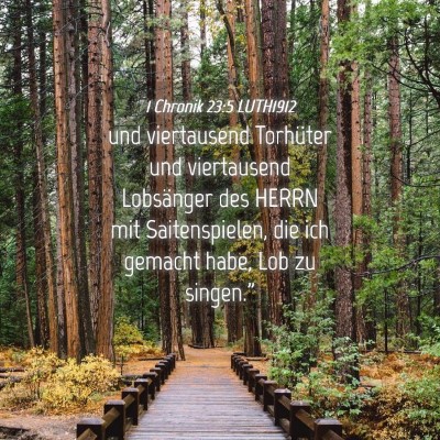 Picture 04 - 1 Chronik 23:5 LUTH1912 - und viertausend Torhüter und viertausend - Bible Verse Picture