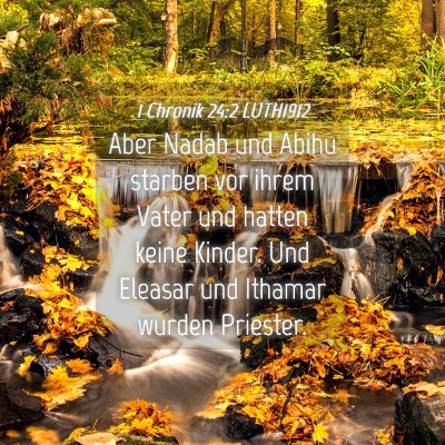 Picture 04 - 1 Chronik 24:2 LUTH1912 - Aber Nadab und Abihu starben vor ihrem Vater und - Bible Verse Picture