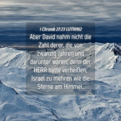 Picture 04 - 1 Chronik 27:23 LUTH1912 - Aber David nahm nicht die Zahl derer, die von - Bible Verse Picture
