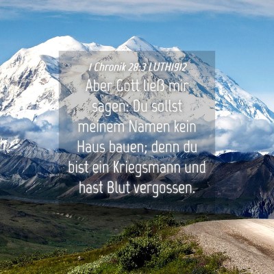Picture 04 - 1 Chronik 28:3 LUTH1912 - Aber Gott ließ mir sagen: Du sollst meinem Namen - Bible Verse Picture