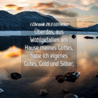 Picture 04 - 1 Chronik 29:3 LUTH1912 - Überdas, aus Wohlgefallen am Hause meines - Bible Verse Picture