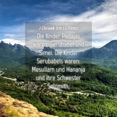 Picture 04 - 1 Chronik 3:19 LUTH1912 - Die Kinder Pedajas waren: Serubabel und Simei. - Bible Verse Picture