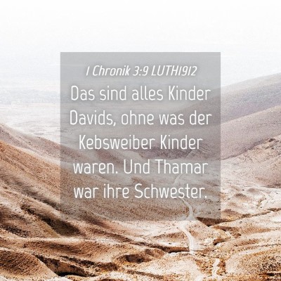 Picture 04 - 1 Chronik 3:9 LUTH1912 - Das sind alles Kinder Davids, ohne was der - Bible Verse Picture