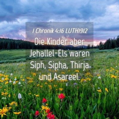 Picture 04 - 1 Chronik 4:16 LUTH1912 - Die Kinder aber Jehallel-Els waren Siph, Sipha, - Bible Verse Picture