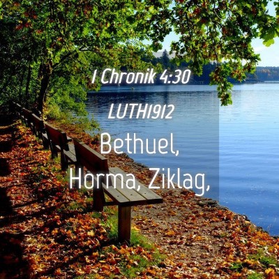 Picture 04 - 1 Chronik 4:30 LUTH1912 - Bethuel, Horma, - Bible Verse Picture