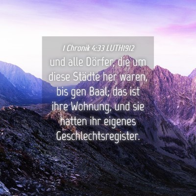 Picture 04 - 1 Chronik 4:33 LUTH1912 - und alle Dörfer, die um diese Städte her waren, - Bible Verse Picture