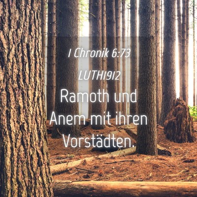 Picture 04 - 1 Chronik 6:73 LUTH1912 - Ramoth und Anem mit ihren - Bible Verse Picture