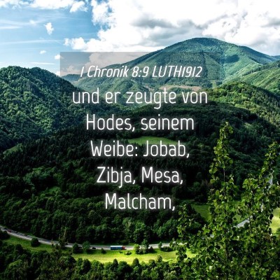 Picture 04 - 1 Chronik 8:9 LUTH1912 - und er zeugte von Hodes, seinem Weibe: Jobab, - Bible Verse Picture