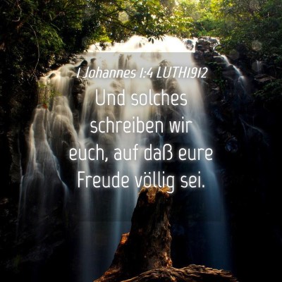 Picture 04 - 1 Johannes 1:4 LUTH1912 - Und solches schreiben wir euch, auf daß eure - Bible Verse Picture