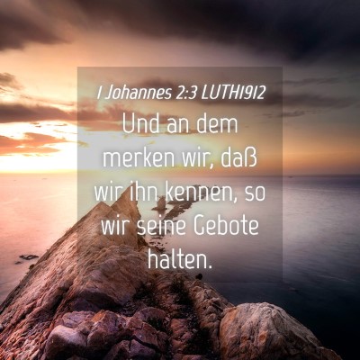 Picture 04 - 1 Johannes 2:3 LUTH1912 - Und an dem merken wir, daß wir ihn kennen, so - Bible Verse Picture