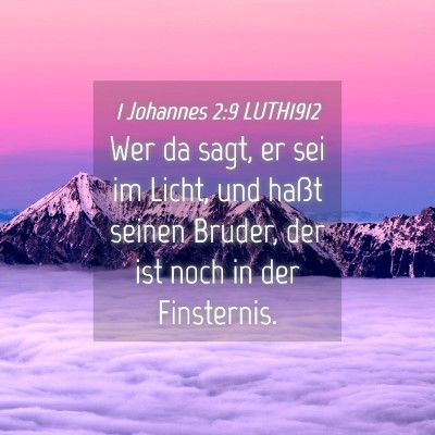 Picture 04 - 1 Johannes 2:9 LUTH1912 - Wer da sagt, er sei im Licht, und haßt seinen - Bible Verse Picture