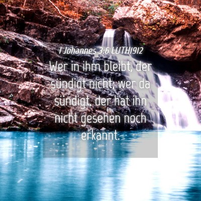Picture 04 - 1 Johannes 3:6 LUTH1912 - Wer in ihm bleibt, der sündigt nicht; wer da - Bible Verse Picture