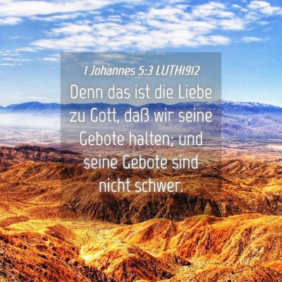 Picture 04 - 1 Johannes 5:3 LUTH1912 - Denn das ist die Liebe zu Gott, daß wir seine - Bible Verse Picture