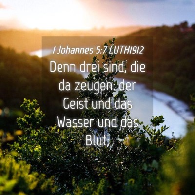 Picture 04 - 1 Johannes 5:7 LUTH1912 - Denn drei sind, die da zeugen: der Geist und das - Bible Verse Picture