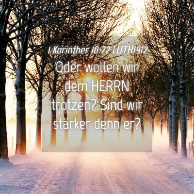 Picture 04 - 1 Korinther 10:22 LUTH1912 - Oder wollen wir dem HERRN trotzen? Sind wir - Bible Verse Picture