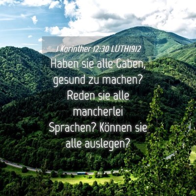 Picture 04 - 1 Korinther 12:30 LUTH1912 - Haben sie alle Gaben, gesund zu machen? Reden sie - Bible Verse Picture