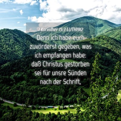 Picture 04 - 1 Korinther 15:3 LUTH1912 - Denn ich habe euch zuvörderst gegeben, was ich - Bible Verse Picture