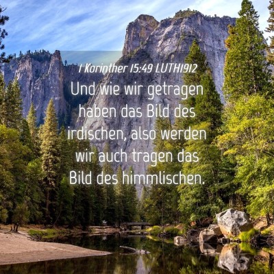 Picture 04 - 1 Korinther 15:49 LUTH1912 - Und wie wir getragen haben das Bild des - Bible Verse Picture