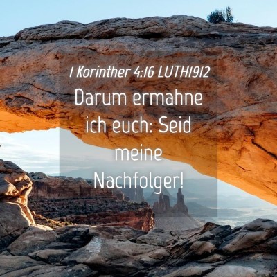 Picture 04 - 1 Korinther 4:16 LUTH1912 - Darum ermahne ich euch: Seid meine - Bible Verse Picture