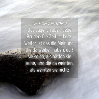 Picture 04 - 1 Korinther 7:29 LUTH1912 - Das sage ich aber, liebe Brüder: Die Zeit ist - Bible Verse Picture