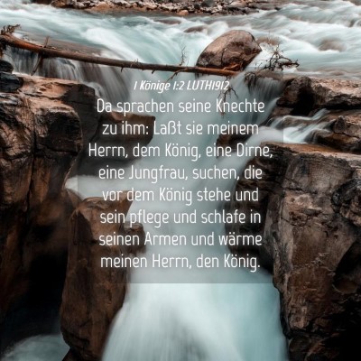 Picture 04 - 1 Könige 1:2 LUTH1912 - Da sprachen seine Knechte zu ihm: Laßt sie - Bible Verse Picture