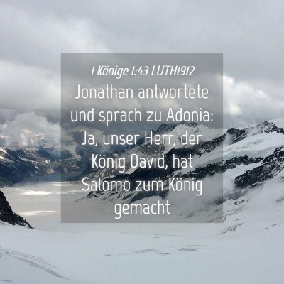 Picture 04 - 1 Könige 1:43 LUTH1912 - Jonathan antwortete und sprach zu Adonia: Ja, - Bible Verse Picture